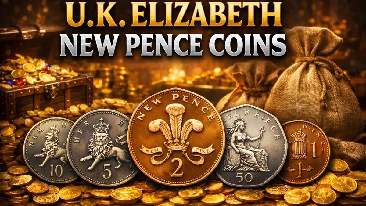 UK Elizabeth New Pence Coins
